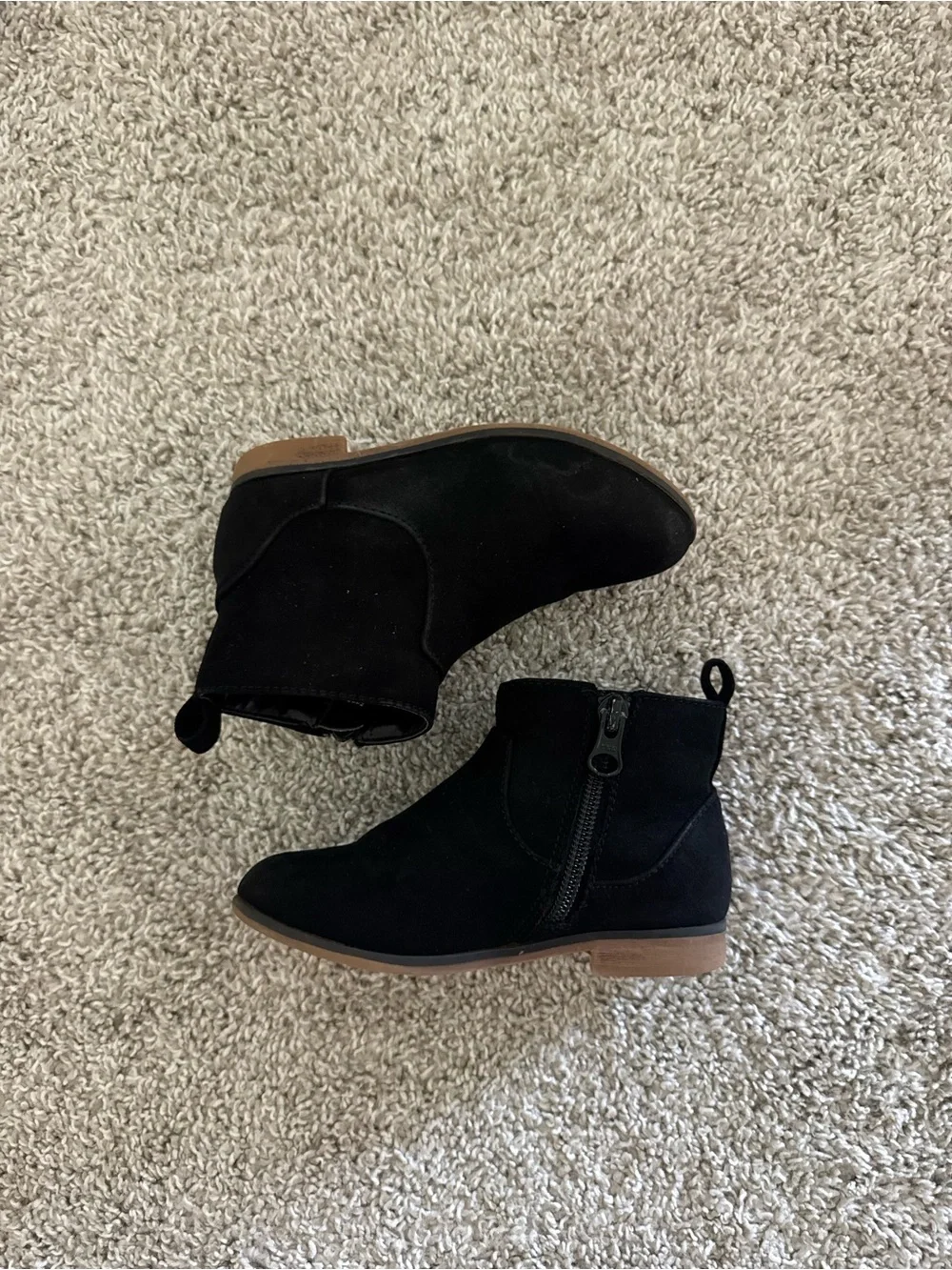 Girls Ankle Boots Bundle Size 9 Fall booties Old Navy Black & Taupe Suede